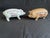 Pair of cast iron Wm Moland & Sons Quaker City pig money boxes