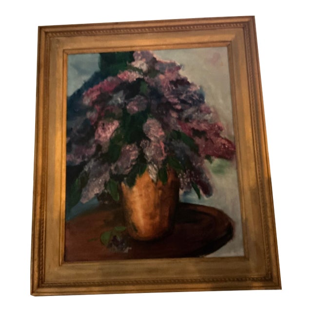 Gorgeous Mid-20th Original Floral Painting, Framed For Sale