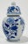 Vintage Lidded Blue and Ivory Floral Temple Jar For Sale In Kansas City - Image 6 of 8