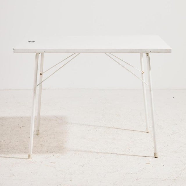 Beige Vintage Folding Garden Table by Karasek, 1980s For Sale - Image 8 of 8