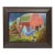 1990s Randall Berndt “The Farmer and the Storm” Painting on Board Wisconsin Artist For Sale