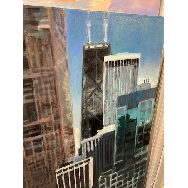 Kenneth Ludwig Chicago Gold Coast the High Rises Original Art by Marilyn Borglum For Sale - Image 4 of 5
