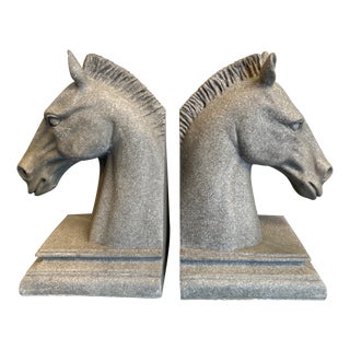Horse Head Plaster Bookends For Sale