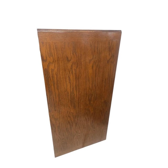 Vintage Solid Oak Claw Foot Pedestal Dining Table With 24" Leaf | 48" Round Expands to 72" For Sale - Image 4 of 6