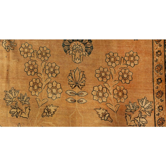 Vintage Persian Kirman Camel Handwoven Wool Rug For Sale - Image 9 of 9