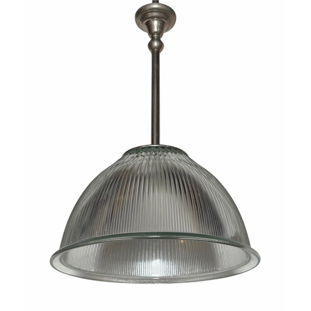 Large Vintage Industrial Chic Holophane Pendant Light. This listing is for one fixture, but we actually have three...