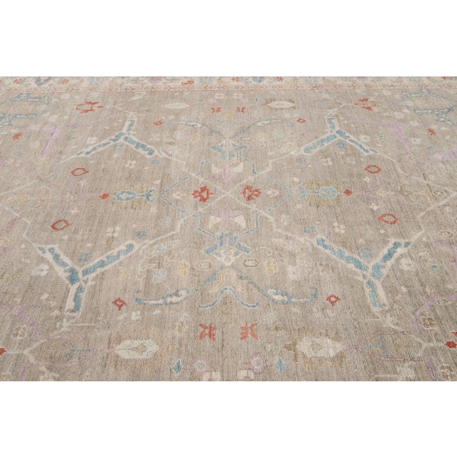 21st Century Modern Sultanabad Wool Rug For Sale - Image 9 of 13