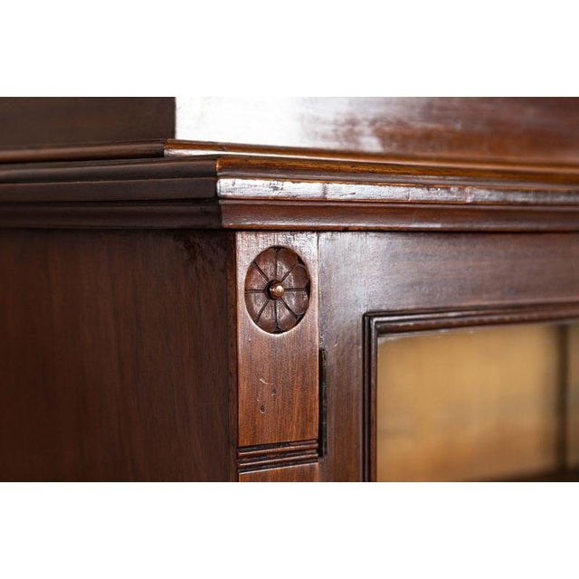 English Glazed Mahogany Bookcase, 1860s For Sale - Image 6 of 18