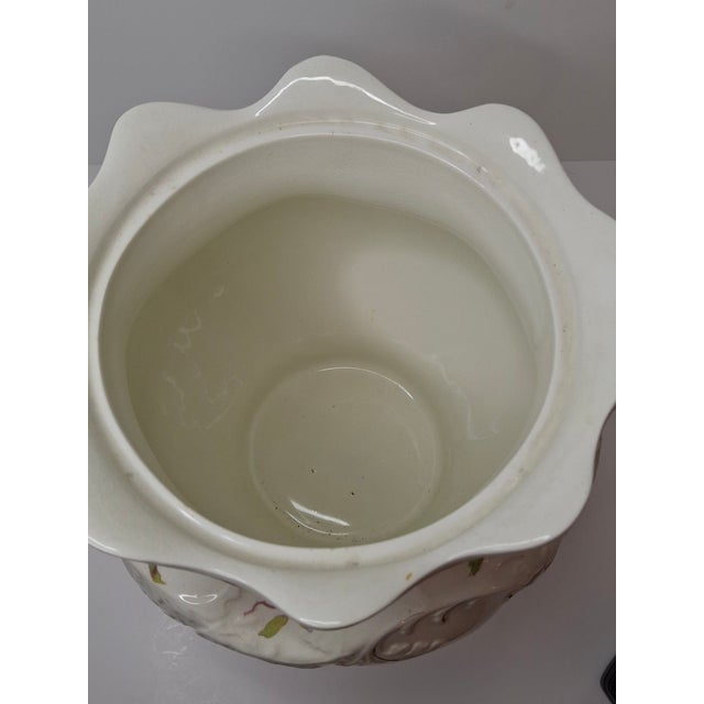 White Antique Johnson Bros England Slop Jar Chamber Pot & Lid Victorian Floral Gold 12.5" For Sale - Image 8 of 15