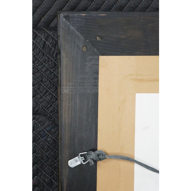 Large Neoclassical Style Ebonized & Burl Wood Wall Mirror With Marquetry Inlay For Sale - Image 10 of 12