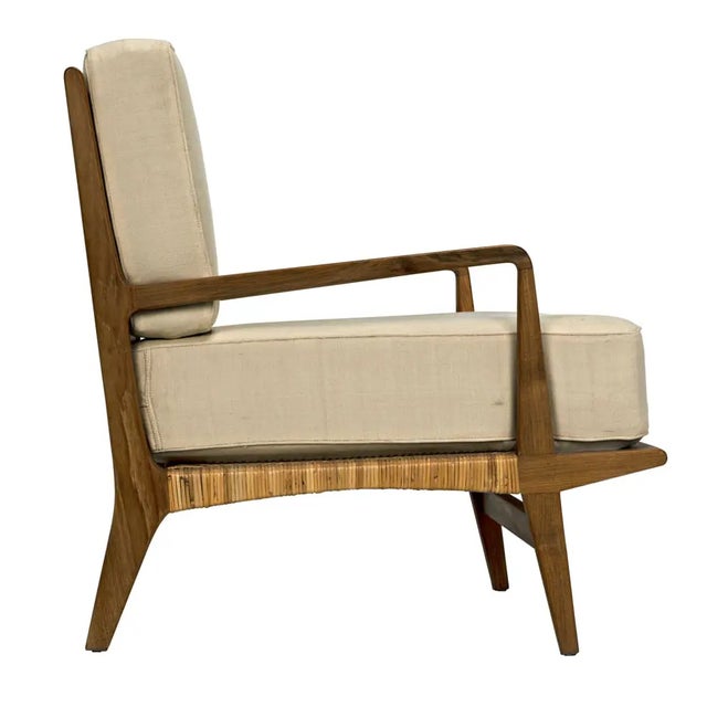 Not Yet Made - Made To Order Allister Chair, Teak and Rattan For Sale - Image 5 of 5