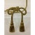 Pair of Vintage Brass Tassel Design Curtain Tieback Brackets For Sale - Image 9 of 12