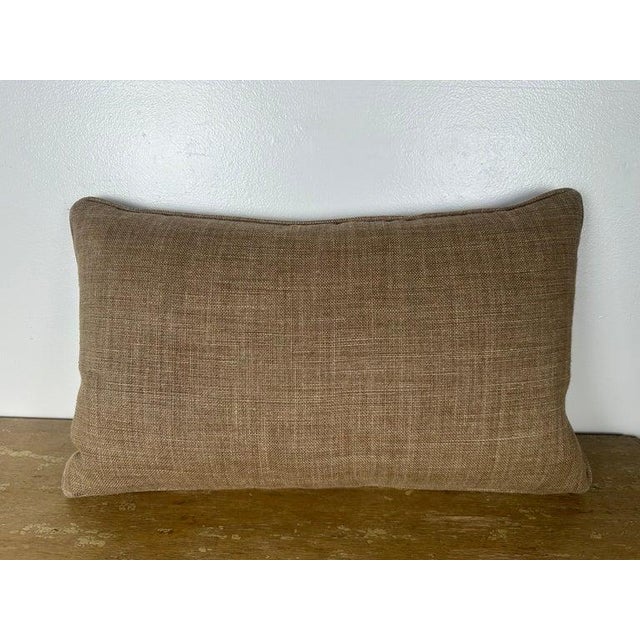 Nomi Smokey-Gray Velvet Stenciled Pillow For Sale In Los Angeles - Image 6 of 7