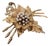 2000s Vintage Luxury Costume Jewelry Gilted Metal Italian Brooch For Sale