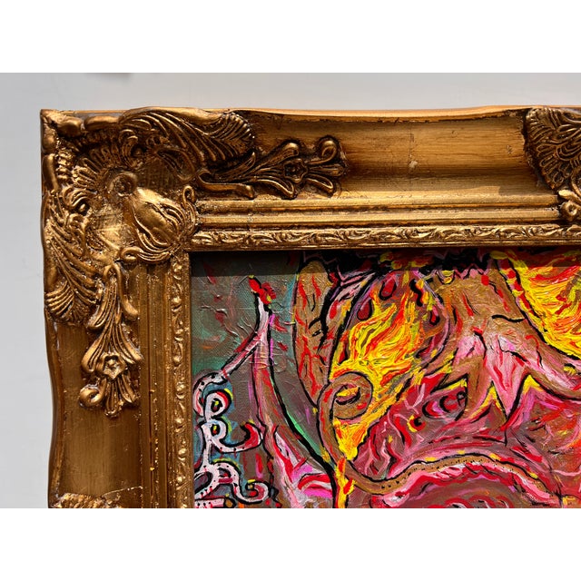 Original Abstract Painting on Canvas by Serg Graff, "Apocalypse" Coa, Framed For Sale In Jacksonville, FL - Image 6 of 15