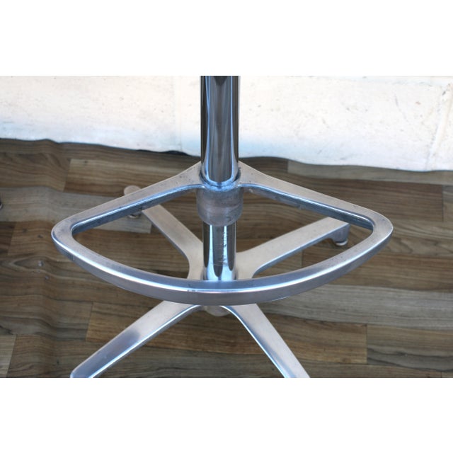 Brown Set of 3 Mid-Century Modern Butcher Block & Chrome Swivel Bar Stools, 1970s For Sale - Image 8 of 18