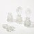 3 Art Deco Pressed Glass Scalloped Stoppers & Hobnob Detailing Perfume Holders For Sale - Image 9 of 12