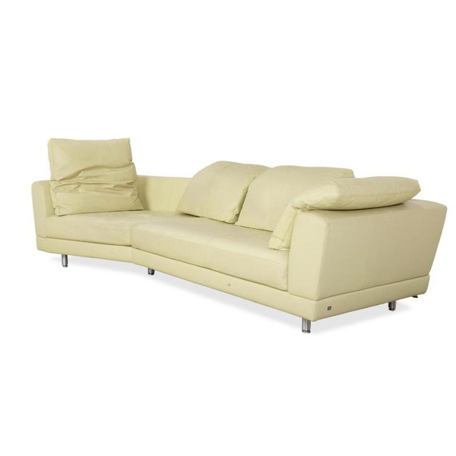 Model 3000 4-Seater Sofa and Ottoman in Leather from Rolf Benz, Set of 2 For Sale - Image 9 of 18