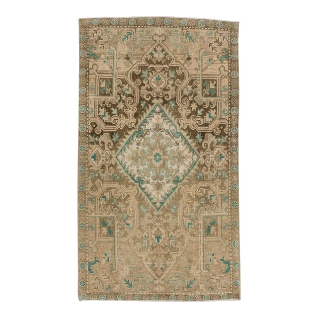 Modern Turkish Oushak Rug 3'4" x 5'9" For Sale