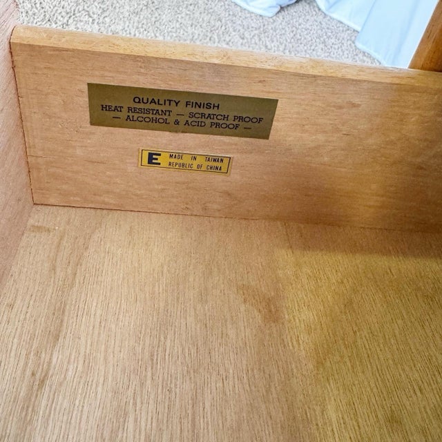 Boho Chic Faux Bamboo & Herringbone Nightstands/Side Tables - Set of 2 For Sale In Miami - Image 6 of 9