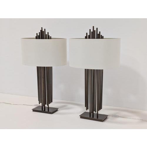 Cream Vienna Lamps from RV Astley, Set of 2 For Sale - Image 8 of 11