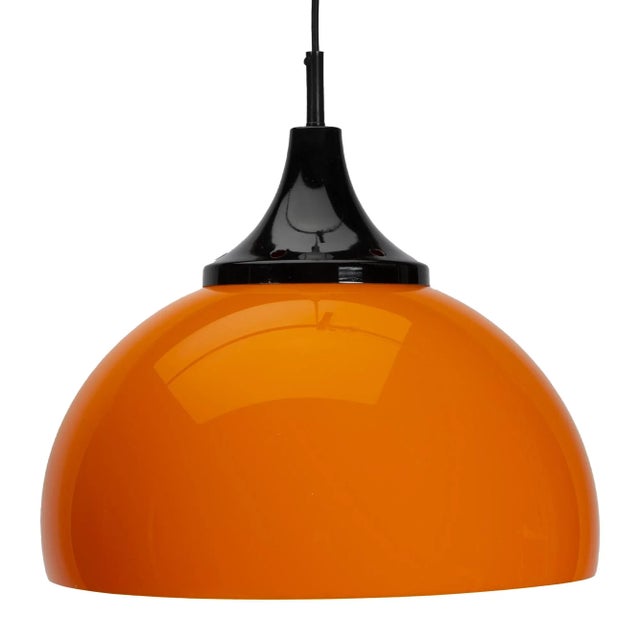 Orange Space Age Pendant Lamp 40cm x 40cm x 30cm Up to 250V (Europe/UK Standard).The wiring of this item may be original...