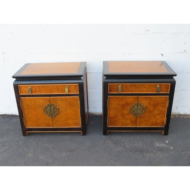 Century Hollywood Regency Chin Hua Nightstands End Bedside Tables a Pair 6618 For Sale - Image 16 of 16