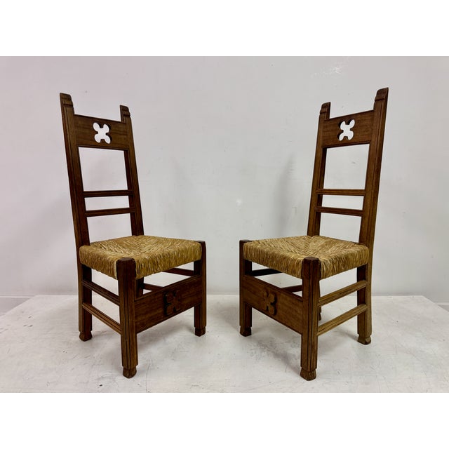 Vintage Arts and Crafts Dining Chairs, 1920, Set of 6 For Sale - Image 10 of 14