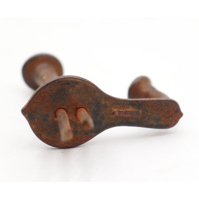 Traditional Late 19th Century Cast Iron Tack End Wall Hook For Sale - Image 3 of 5