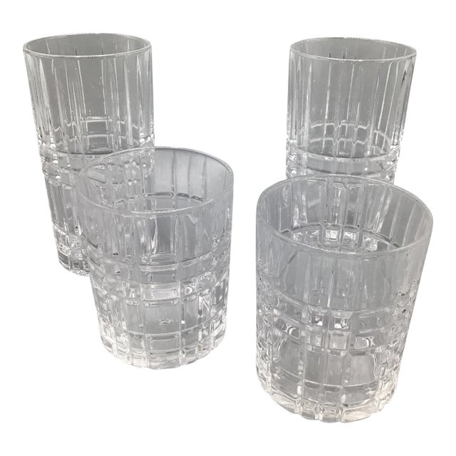 Nacthmann Highland Whiskey and Long Drink Glasses - a Pair of Each - 4 in the Set For Sale