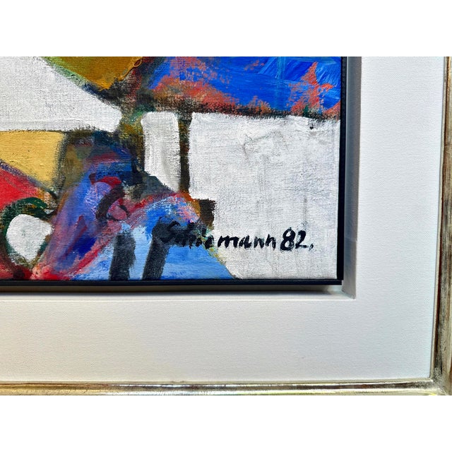Friedrich Schiemann, Abstract Composition, 1982, Oil on Canvas, Framed For Sale - Image 4 of 7