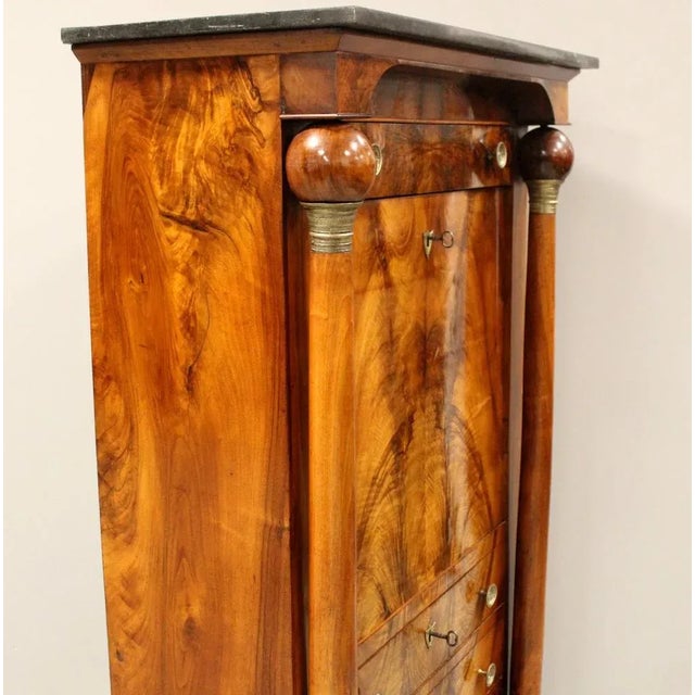 19th Century Empire Secretaire in Walnut For Sale - Image 12 of 13