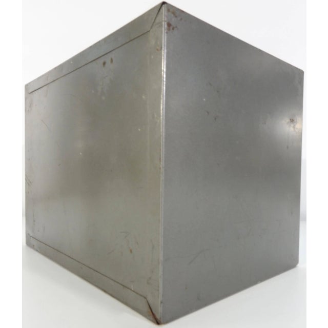 Industrial Midcentury Small Industrial Metal Box With Drawers For Sale - Image 3 of 10