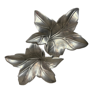 Vintage Bruce Fox Cast Aluminum Double Ivy Leaf Bowl