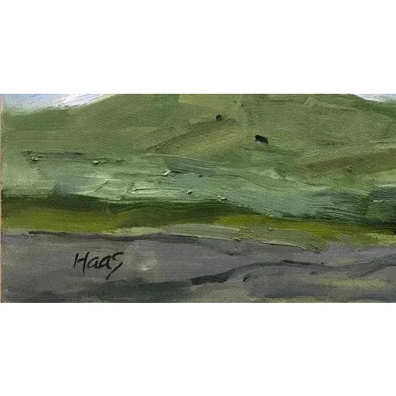 Yolo County Cows Plein‑Air Landscape (6″×12″, Original Oil on Masonite) For Sale In Reno/Lake Tahoe - Image 6 of 9