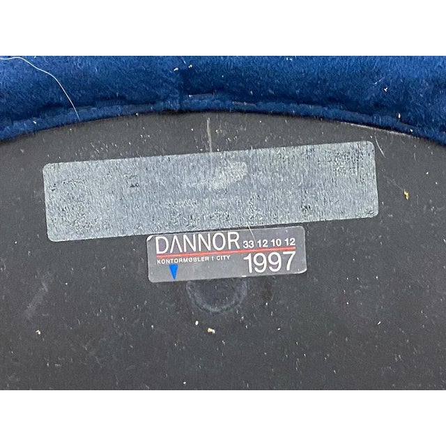 Blue Danish Foersom & Hiort-Lorenzen "Partner" Desk Chair for Erik Jorgensen For Sale - Image 8 of 8