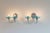 These beautiful pair of wall lights have 2 lamps on each with lovely aquamarine blue Murano glass cups, typical of the...