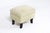 Cream Suede & Ox Horn Ottoman For Sale - Image 8 of 9
