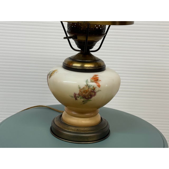 1930s Victorian Gone With the Wind Hurricane Table Lamp For Sale - Image 12 of 12