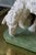 French Country Vintage Hand-Painted English Country Grazing Sheep Sculpture on Green Plinth For Sale - Image 3 of 18