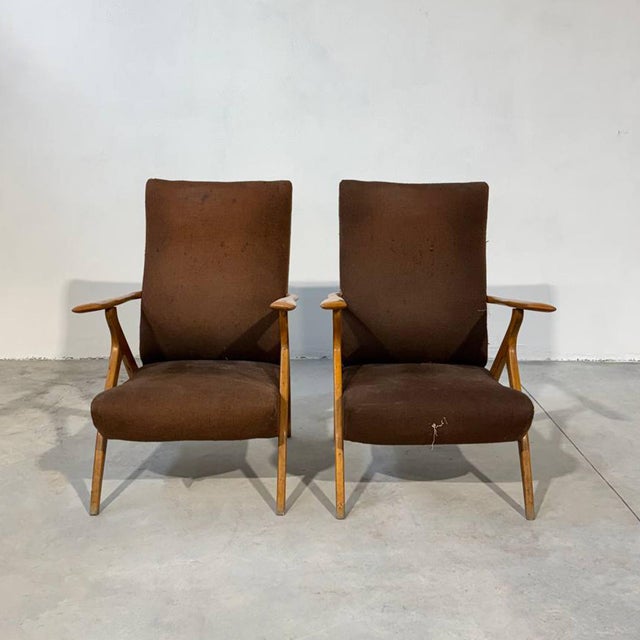 Mid-Century Modern Lounge Chairs by Antonio Gorgone, 1950s, Set of 2 For Sale - Image 10 of 10