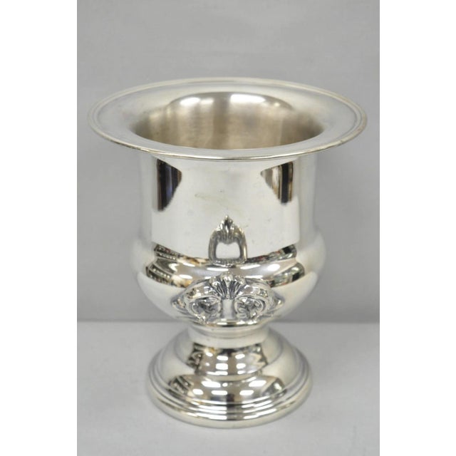 Victorian Vintage Victorian Silver Plated Trophy Cup Urn Champagne Chiller Bar Ice Bucket For Sale - Image 3 of 13