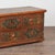 19th Century Hungarian Flat Top Original Hand Painted Pine Trunk For Sale - Image 14 of 15