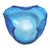 Turqoise Blue Murano Bullicante Triangular Bowl Ashtray Dish For Sale
