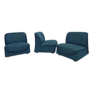 Mid-Century Ciprea Lounge Chairs by by Afra and Tobia Scarpa for Cassina, 1968, Set of 3 For Sale