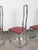 Postmodern Chairs in Chrome Steel and Red Wood, 1980s, Set of 4 For Sale - Image 6 of 12
