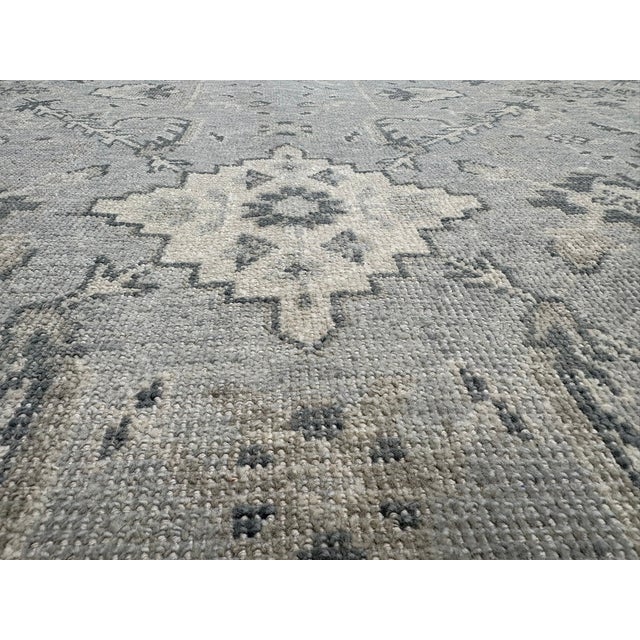 Sand Rh Allegra Wool Rug – 8x10 Silver / Sand | Hand-Knotted | Oushak-Inspired Design For Sale - Image 8 of 18