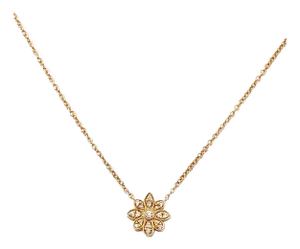 Tiffany & Co. Enchant Diamond 18k Rose Gold Flower Pendant Necklace
