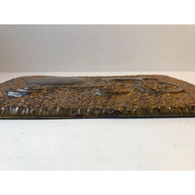 Ceramic Ceramic Sun Chariot Wall Plaque by Ejvind Nielsen, 1970 For Sale - Image 7 of 11