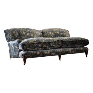Large Vintage Two-Seater Sofa in Jade Velvet, 2010s For Sale